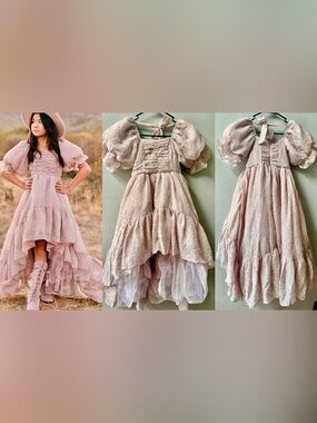 JOYFOLIE SWAN IMPACT AYSYMETRICAL RUFFLE TULLE  DRESS LILAC MSRP $298 GIRLS 6